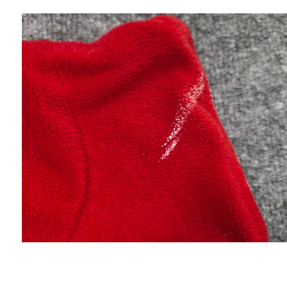 Vintage Marlboro Unlimited Fleece Pullover Mens XL Red Quarter Zip Plaid Trim - Picture 7 of 10